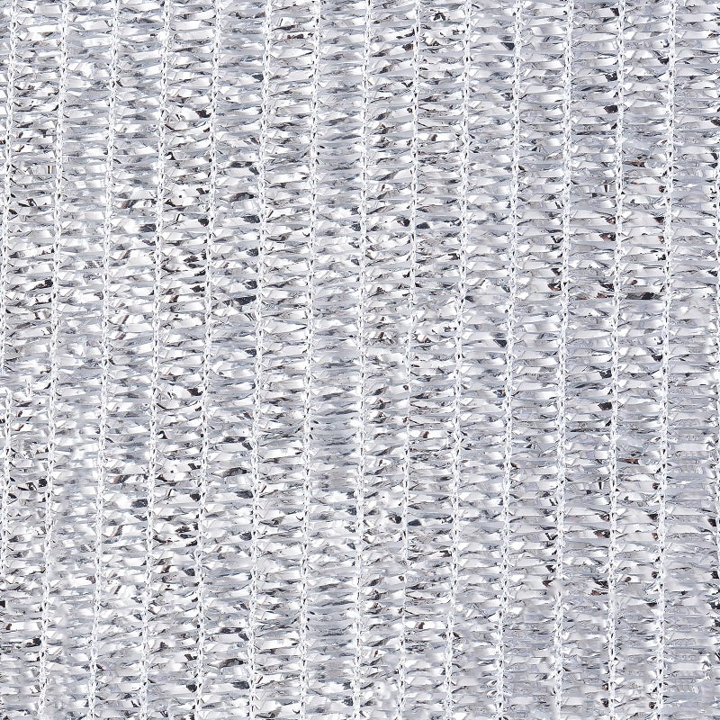 UNIUP 70% Aluminum Shade Cloth 6.5 FT x 8 FT, Durable Mesh Silver Tarps with Grommets and Ball Bungee, Sun Shade Net,Shading Antifreezing for Pet Shade, Car Cover, Patio Garden, Pergola,Plants Growing - Image 2